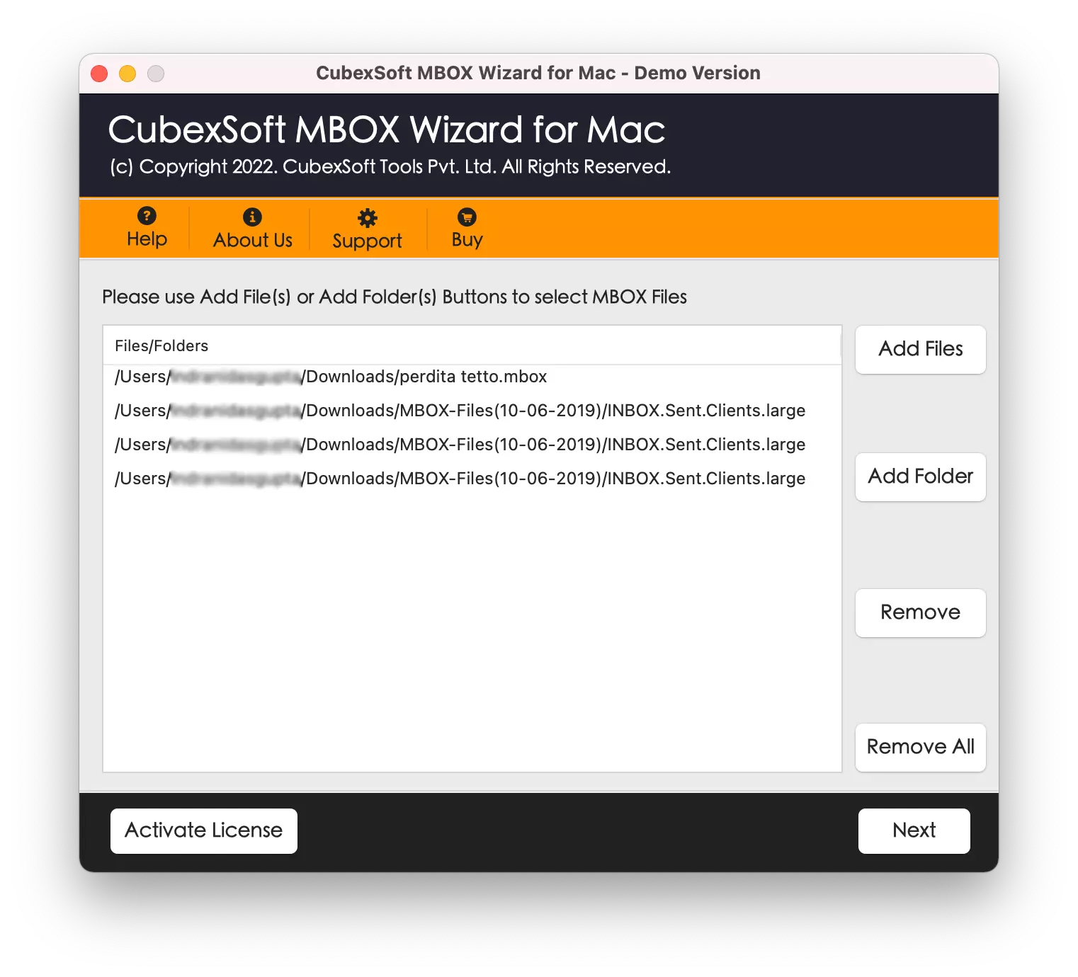 open Mac MBOX to PST Software and choose MBOX files