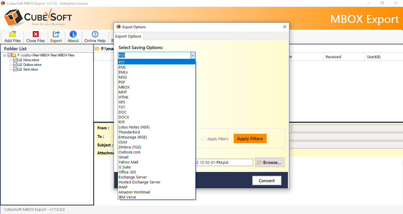 choose saving options